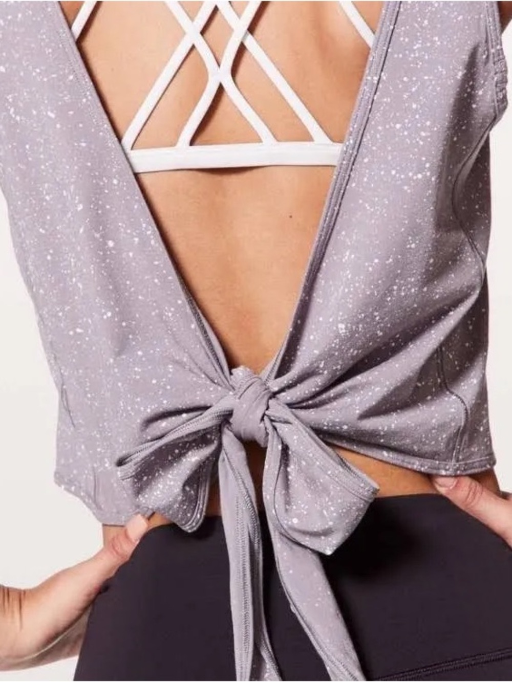 Lululemon It’s A Tie Reversible Crop Top Dusty Dawn Splatter Size 6